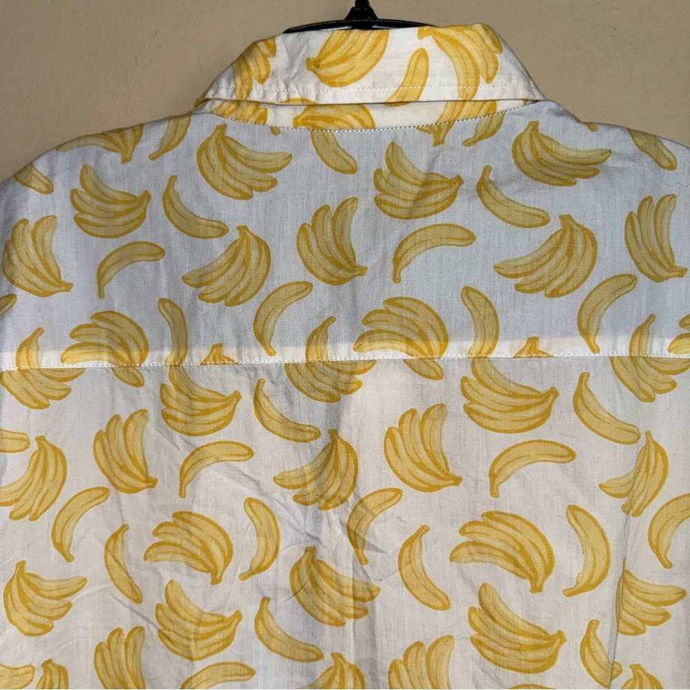 Elvis Presley Blue Hawaii Yellow Banana Print Button Down Shirt Size L - Picture 8 of 10